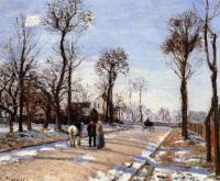 Pissarro, Camille - Street, Winter Sunlight and Snow